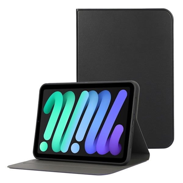 iPad Mini 6 2021 / Mini A17 Pro 2024 Two-fold Fodral med stativ - Svart Svart