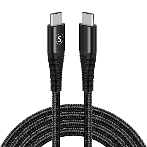 SiGN USB-C till USB-C Kabel 5A, 100W, 2m - Svart Svart