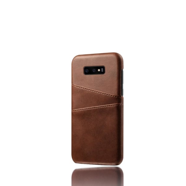 Skal med Kortfack för Samsung Galaxy S10e  - Brun Brun