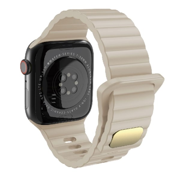 Apple Watch Ultra/Ultra 2 49mm etc Klockarmband i Silikon - Beige Beige