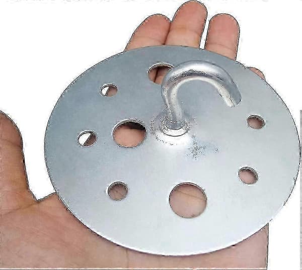 2 kpl metallinen pyöreä pohja kattokoukku 90mm raskas kattokruunukoukku