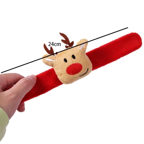 12 stk. julegavearmbånd, jule-slap-armbånd snap-armbånd til børnefester deer