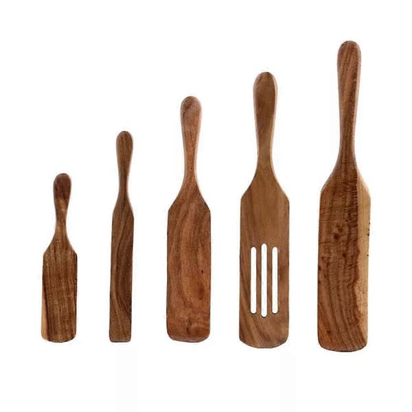 Träspatelset, Teak Spurtles Köksredskap för matlagning, Träset om 5 present