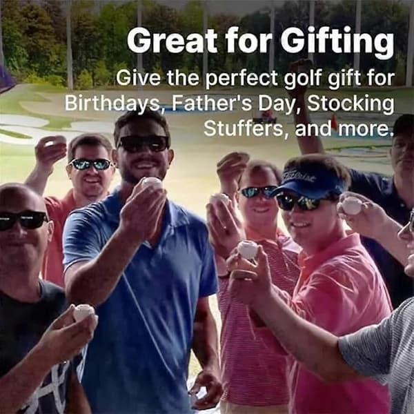 Golfbollsformat shotglas, coolt golfbollsshotglas nyhet bästa julklappen