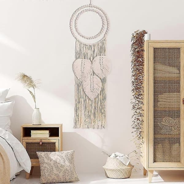 Bohemisk Drömfångare, Handgjord Stor Drömfångare Attrape Reve Väggdekor Bohemisk Deco Tapet Makrame Väggbonad För Sovrum Vardagsrum