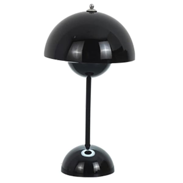 Bordlampe, Øjenvenlig LED Blomsterpotte Bordlampe Bærbar til Skole, Sort
