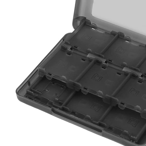 28 i 1 PP plastik spilkortetui patronopbevaringsboks til Nintendo 3DS DSL DSI LL sort
