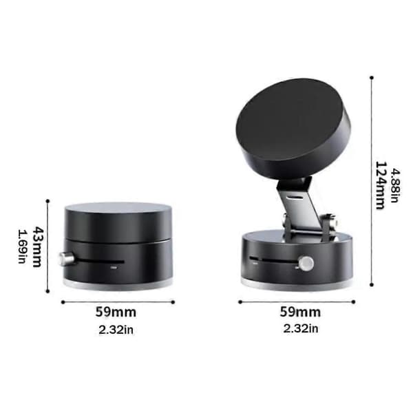 Airify Airgrip - Magnetisk Vakuumtelefonhållare, Airify Telefonfäste Justerbart Black
