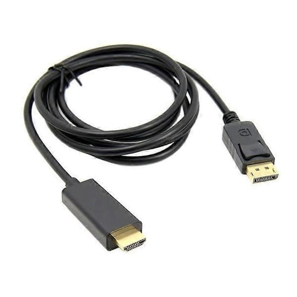 1,8 m gullbelagt DisplayPort til HDMI-adapterkabel, hann til hann