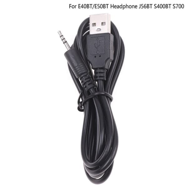 USB-laddare och strömkabel för Synchros E40BT/E50BT hörlurar
