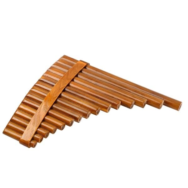 Håndlavet panfløjte 15 naturlige bambusrør Traditionelt instrument Left hand