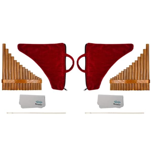Håndlavet panfløjte 15 naturlige bambusrør Traditionelt instrument Right hand