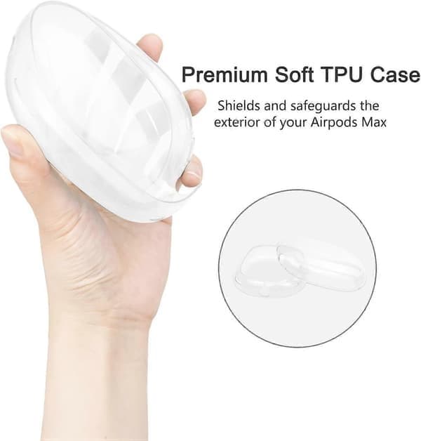 Beskyttelsessett for AirPods Max, hodebåndsdeksel + TPU-deksel + silikonøreputer, svettesikre tilbehør, lett vaskbart