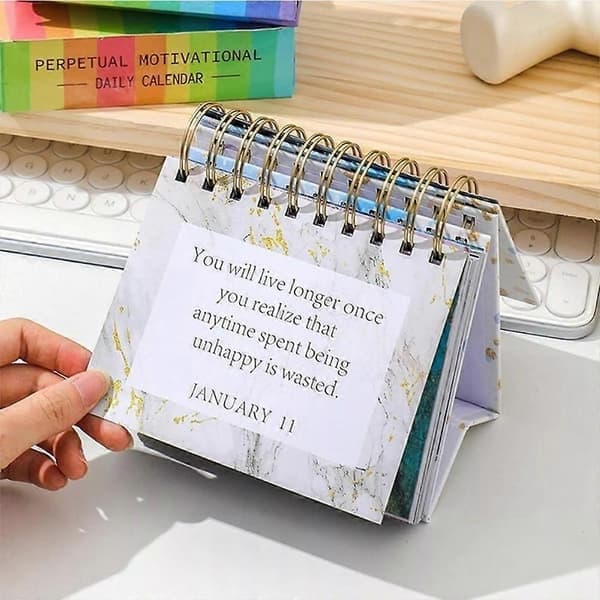 365 dage daglig kalender 2025 Motiverende skrivebordskalender 2025 Minikalender E E