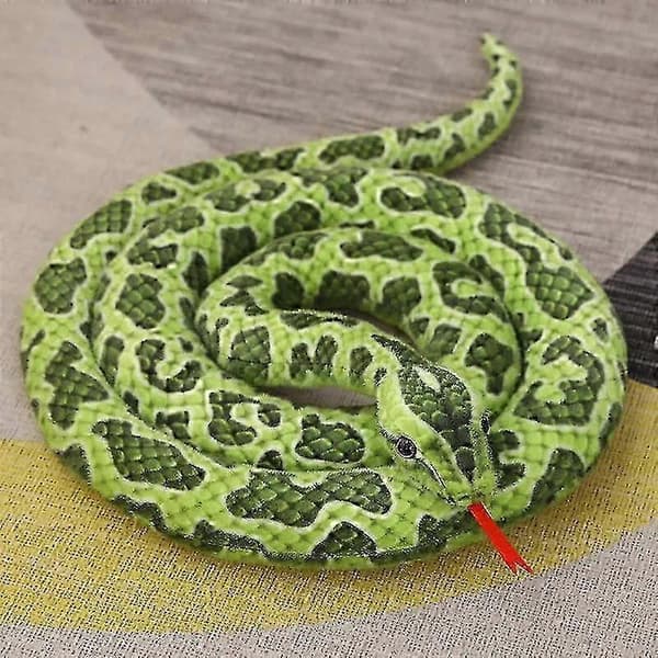 200cm/300cm Jätteormar Plyschleksak Simulering Lång Gyllene Python Uppstoppad Orm Plysch Barn Pojkar Present Heminredning Green 200cm