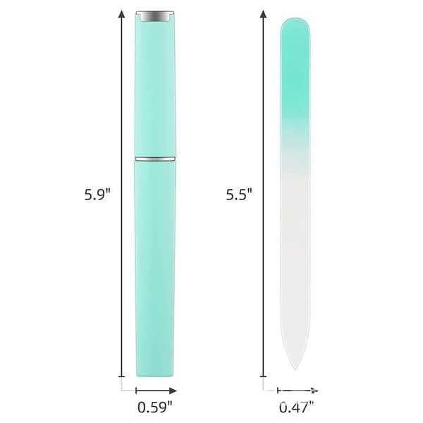 3-pak professionelle premium glas neglefile med etui Multicolo
