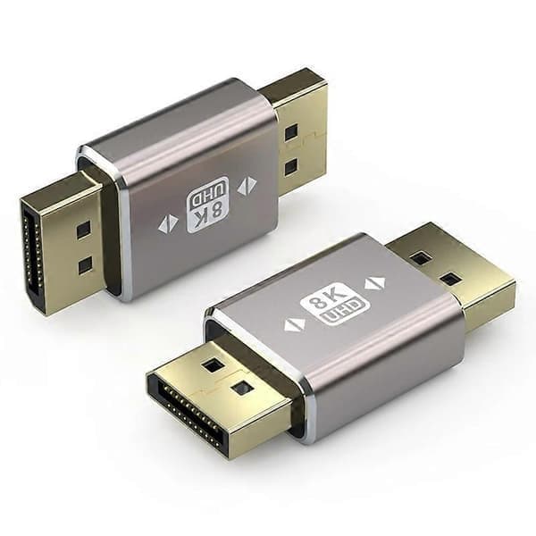 8K 60Hz DisplayPort DP1.4 Han til Han Mini-konverter Aluminiumlegeringsadapter