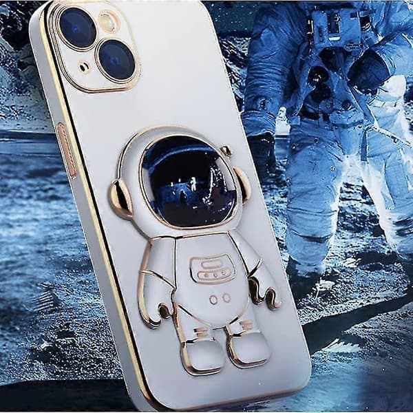 Astronaut Vikbart Stödskal Kompatibelt med iPhone 12 Pro Max/12 Pro/12, Elektropläterat TPU Skyddsskal