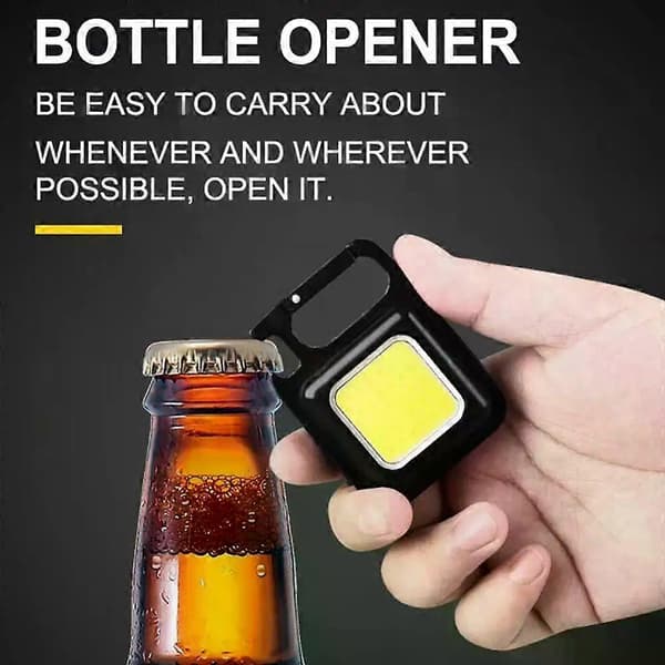 Multifunksjonell bærbar lys Mini Glare COB nøkkelringlys USB oppladbar lommelykt Nødlamper Utendørs campinglys B02 Battery