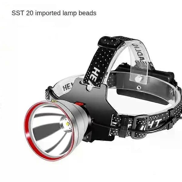 1000M lang rekkevidde superkraftig LED-hodelykt 18650 hodelykt USB oppladbar utendørs fiskehodelykt Campinglykt 2