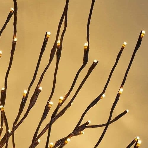 Sett med 3 utendørs og innendørs lystrær 60LEDs vanntette lysgrener 76CM