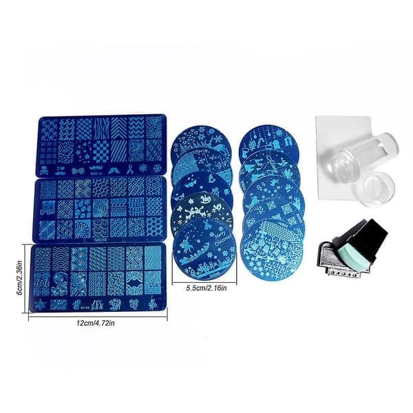 Nagelkonsttryckstencilset Transparent Mjuk Silikonstämpel Professionella DIY Manikyrverktyg