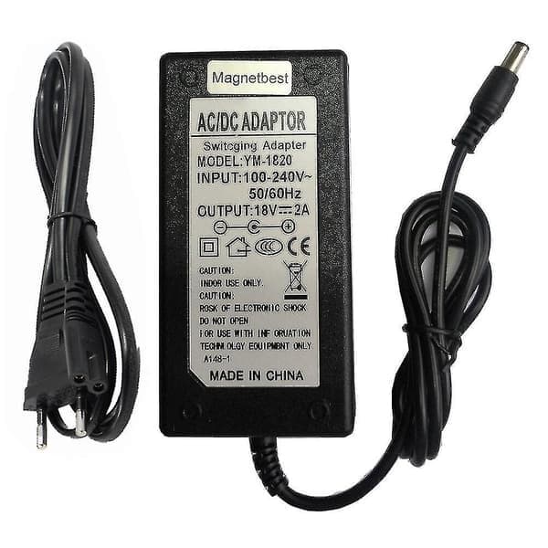 18V 2A AC DC Adapter 18V 2A 36W Strømforsyningsadapter Oplader DC 5.5*2.5/5.5*2.1 mm