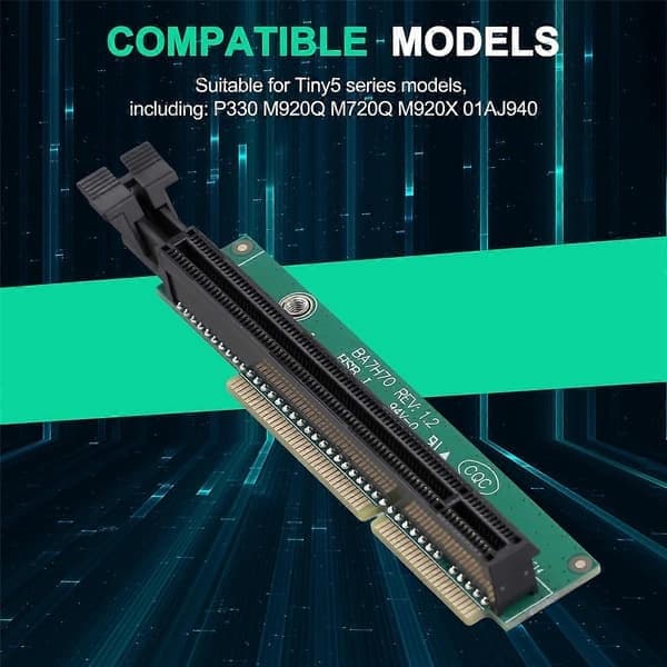 PCI-E 16X grafikkortadapterkort til Lenovo Tiny5-seriens modeller P330 M920Q M720Q M920X 01AJ940 PC