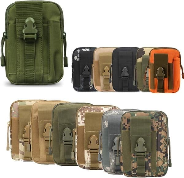 Kompakt Utility Bæltepose, Militær Hær EDC Pouch Taljebælte, til Sport Vandring Camping grøn green