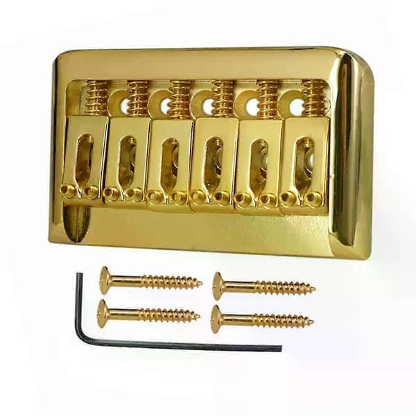 Gitarr Hardtail Stall Sadel för ST/TL 6-strängad Gitarr Fasta Hard Tail Delar för Elgitarr Tillbehör Krom/Svart/Guld Gold
