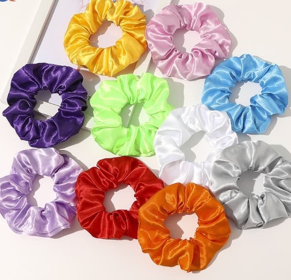 6 stk LED-lys Scrunchie, lysende elastisk hårbånd, scrunchies for jenter, lysende hestehalehårbånd til neon Halloween jul bursdag