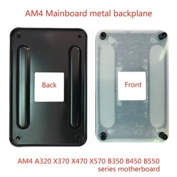 Metal bagpladeholder til AM4 bundkort til AMD4 kølepladsemontering sort