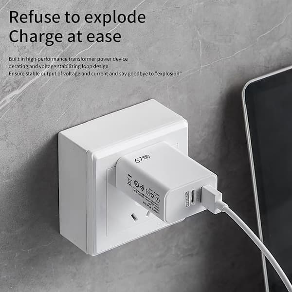 67W Snabbladdare USB Typ C Laddningsadapter För IPhone 15 14 13 vit vit vit EU