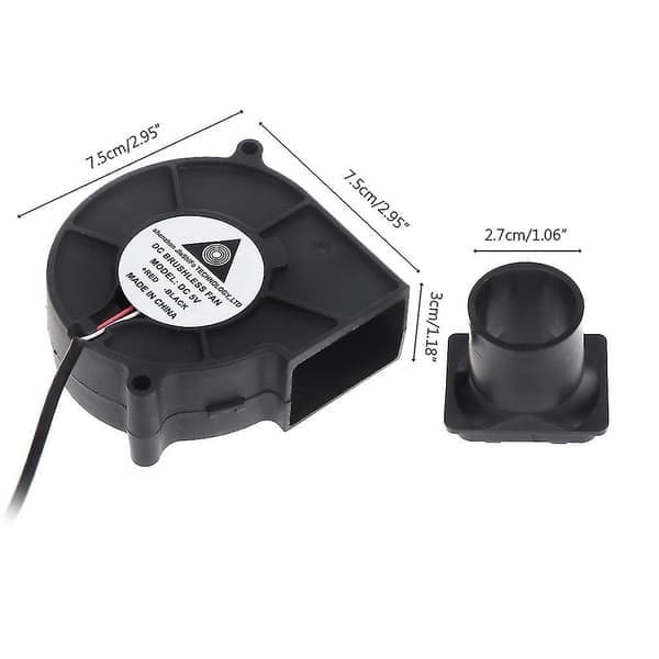 USB 5V vifte med hastighetskontroller 2500rpm turbovifte for grilling og matlaging