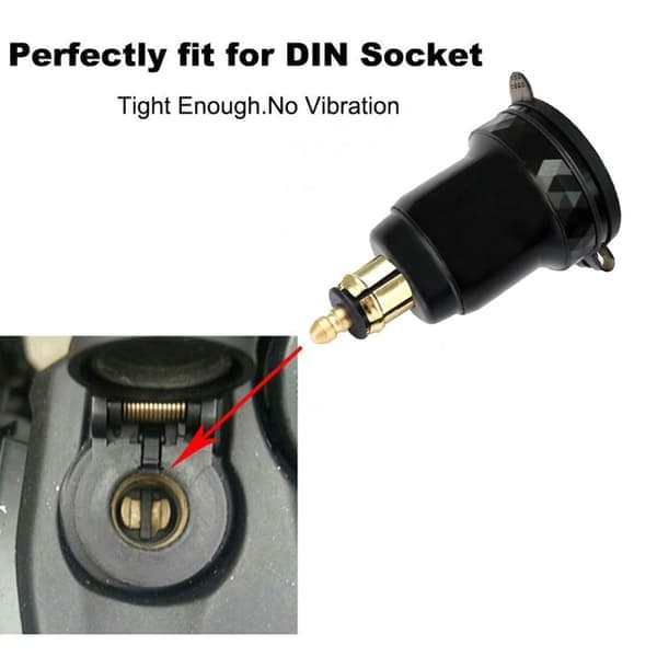 Motorcykel Aluminium DIN Hella Stik Dobbelt USB Hurtig Oplader Adapter A1
