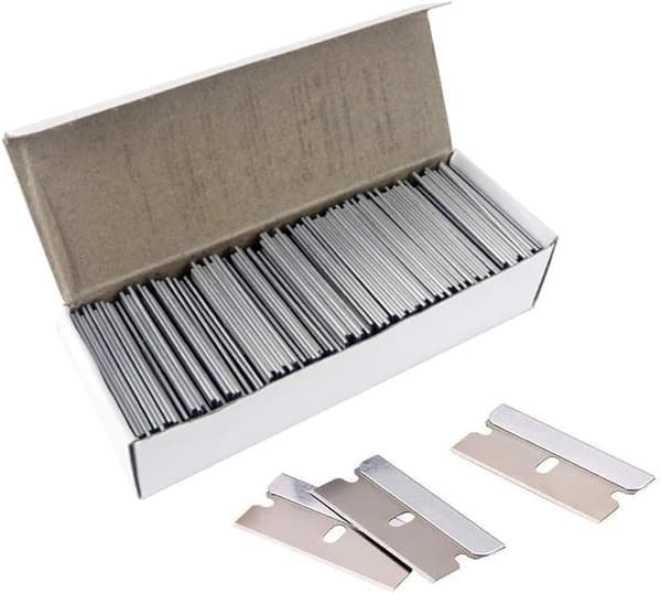 100 stk. plastskrapererstatning for bilklistremerkefjerner (metall)