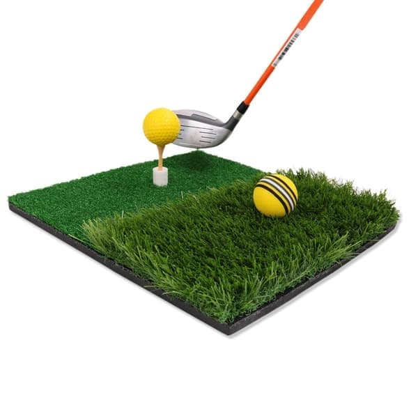 Golftreningsmatte - Dobbel gresstreningspute for utskytningssone og ferdighetsforbedring