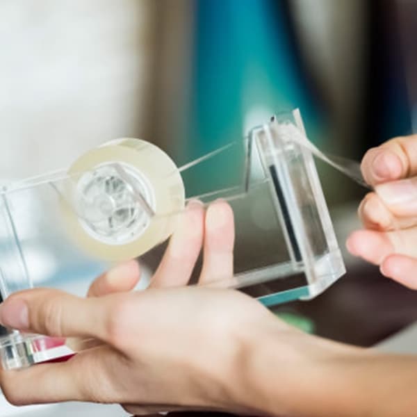 12 rullar klar transparent tejp, kontorstejpspåfyllningsrullar för dispenser