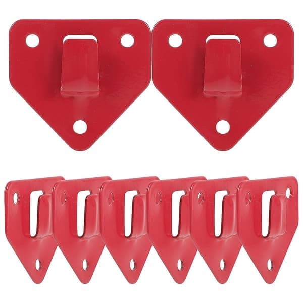 8 st väggmonterade brandsläckarkrokar kraftig brandsläckarfästehållare Red 6.2X6.2cm