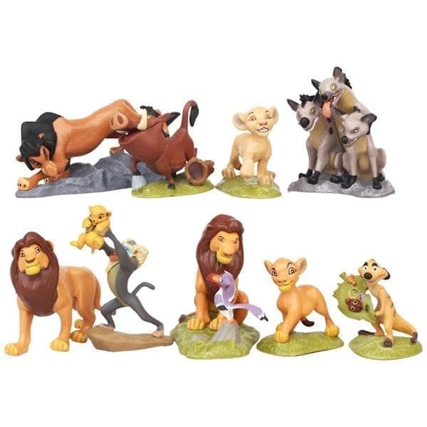 Lejonkungen 9-pack Actionfigurer - Simba, Nala, Timon PVC-modeller - Klassiska Leksaker