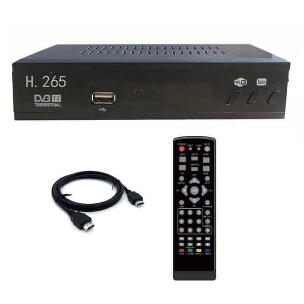 DVB T2 HEVC 265 Digital TV-modtager DVB-T2 265 1080P HD-dekoder USB Terrestrisk TV-modtager Set Top Box EU-stik