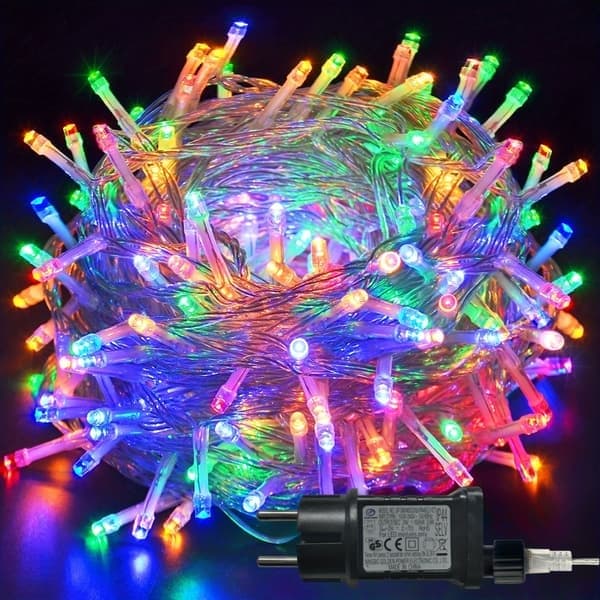 300 LED Plug-in Fairy String Lights, 8 Modes Timer Memory Function, Varm Hvid til Indendørs Udendørs Juletræ Halloween Fest Dekorationer