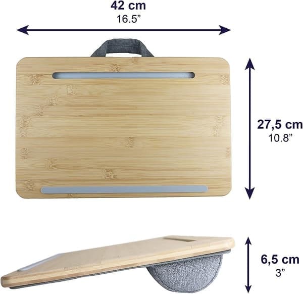 Bærbar bakke med pude, bærbar knæpude, tablet seng