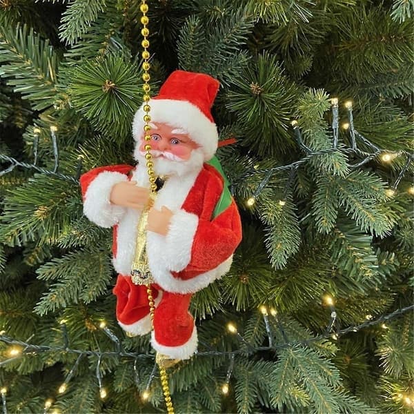 Klättrande tomte på rep, julgransdekorationer för inomhus- och utomhusbruk