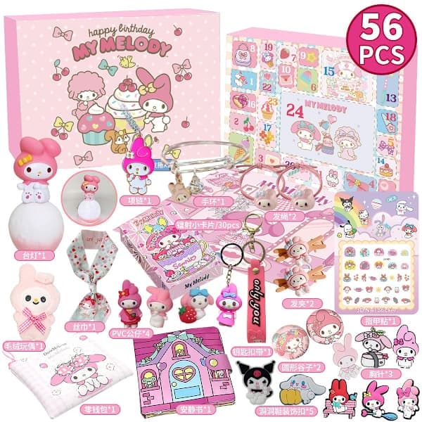 Kuromi Julekalender for jenter - Julekalendertilbehør Julepynt Melody