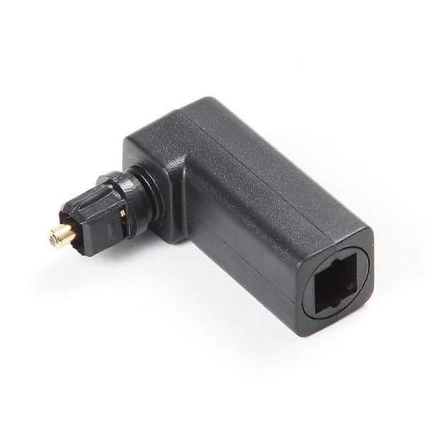1 stk. Toslink 90 graders optisk lydkabeladapter han til hun retvinklet 360 roterende PC TV DVD