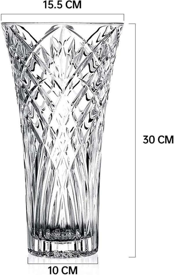Vas, glasvaser för blommor, stor transparent blomvas (30 CM)