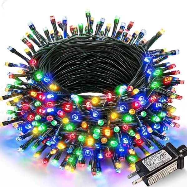 Lyse 300 LED julelys, 30 m sammenkoblingsbare vanntette flerfargede 1000 LED