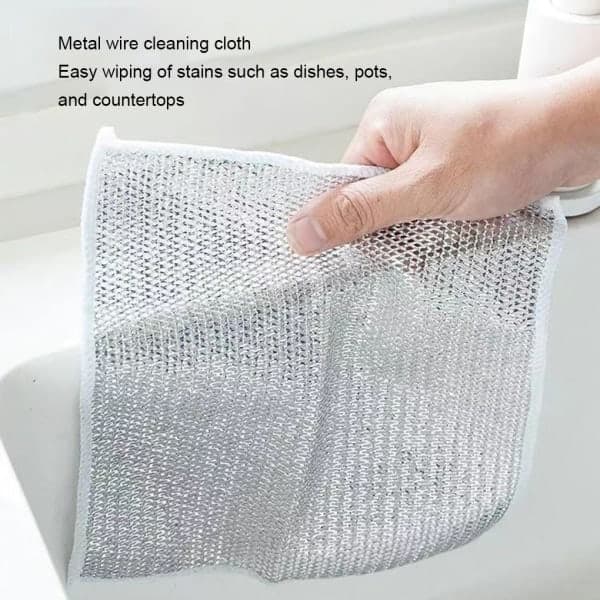 20x Grå Multifunktionelle Metaltråd Karklude Premium Nylon