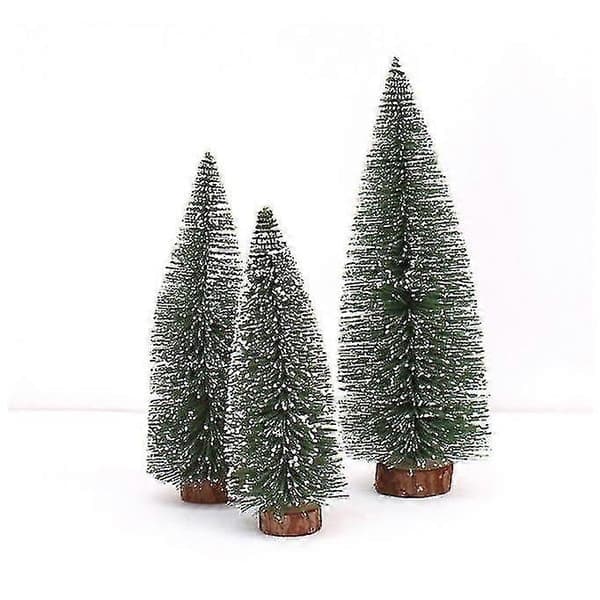 Julgransprydnader minijulgranpinne vit cederträ skrivbord liten julgran nr 4461